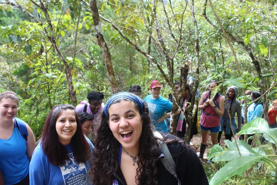 Group of students in jungle in Nicaragua